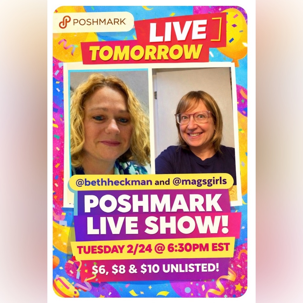 LIVE SHOW WITH BETH & MAGS 2/24 @ 6:30p EST  UNLISTED!!!! ALL SIZES‎
